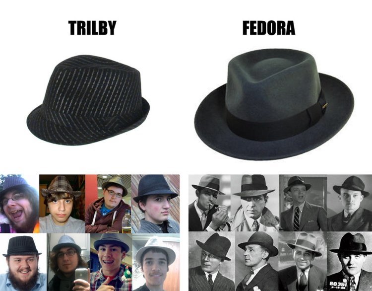 trilby and fedora